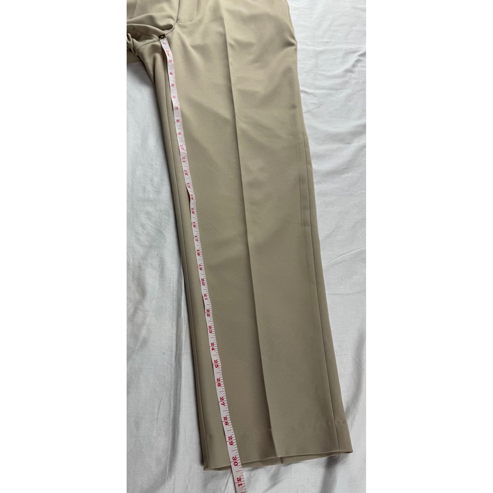 Saddlebred Mens Comfort Waist Straight Fit Dress Pants Parchment Beige 34x30 NEW - Picture 13 of 16
